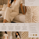 Champagne Ivory Twist Knot Co-ord Set