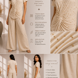 Champagne Ivory Twist Knot Co-ord Set