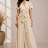 Champagne Ivory Twist Knot Co-ord Set