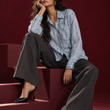 Powder Blue Shimmer Streak Shirt