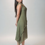 Olive Luxe Ensemble with Shrug