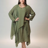 Olive Luxe Ensemble with Shrug