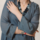 Charcoal Elegance Ensemble with Shrug