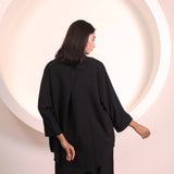 Black Short Flow Collar Top (INCLUDES TOP ONLY)