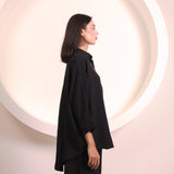 Black Short Flow Collar Top (INCLUDES TOP ONLY)