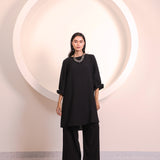 Black Sleeve Tunic Co-ord Set
