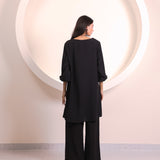 Black Sleeve Tunic Co-ord Set