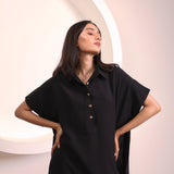 Black Button Tunic Co-ord
