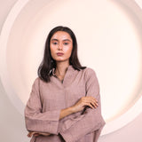Light Brown Collar Co-ord Set