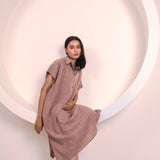 Beige Button Tunic Top