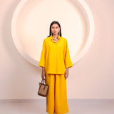 Yellow Short Flow Collar Top (INCLUDES TOP ONLY)