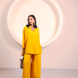 Yellow Short Flow Collar Top (INCLUDES TOP ONLY)