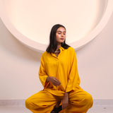 Yellow Short Flow Collar Top (INCLUDES TOP ONLY)