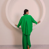 Green Short Flow Collar Top (INCLUDES TOP ONLY)