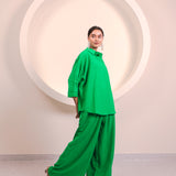 Green Short Flow Collar Top (INCLUDES TOP ONLY)
