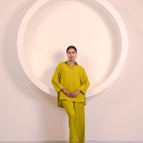 Mustard Short Flow Collar Top (INCLUDES TOP ONLY)