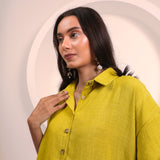 Mustard Button Tunic Co-ord Set