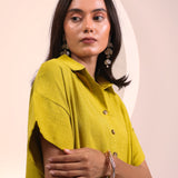 Mustard Button Tunic Co-ord Set