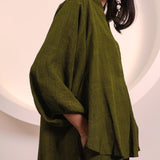 Olive Short Flow Collar Top (INCLUDES TOP ONLY)