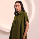 Olive Green Button Tunic Co-ord Set