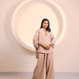 Soft Beige Flow Co-Ord Set