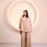 Soft Beige Flow Co-Ord Set
