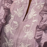 Lilac Embroidered Tiered Maxi Dress