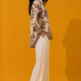 Ivory Paisley Brown Print Shirt
