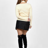 Snowbeam Ribbed Knit Two Piece Top Set