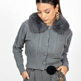 Cozy Luxe Knit Grey Cardigan