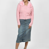 Cozy Luxe Knit Pink Cardigan