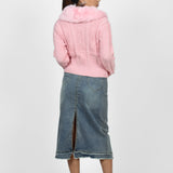 Cozy Luxe Knit Pink Cardigan