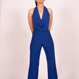 Blue Celeste Halter Jumpsuit